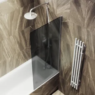 Шторка на ванну MaybahGlass MGV-87-5ш 70см хром матовый